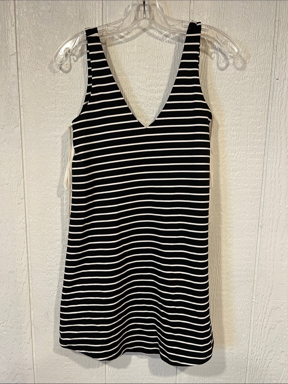 Gianni Bini Black and White Striped Mini Dress
